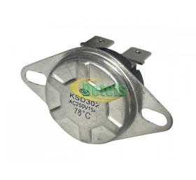 Термостат защитный KSD302 78°C 250V 15A для бойлера Thermex, Ferroli, Garanterm